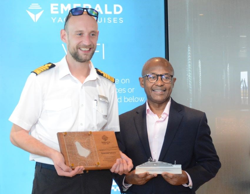 Luxury Yacht Emerald Sakara Docks At Bridgetown Port
